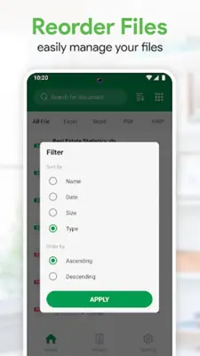 Spreadsheets office XLS, XLSX android App screenshot 2